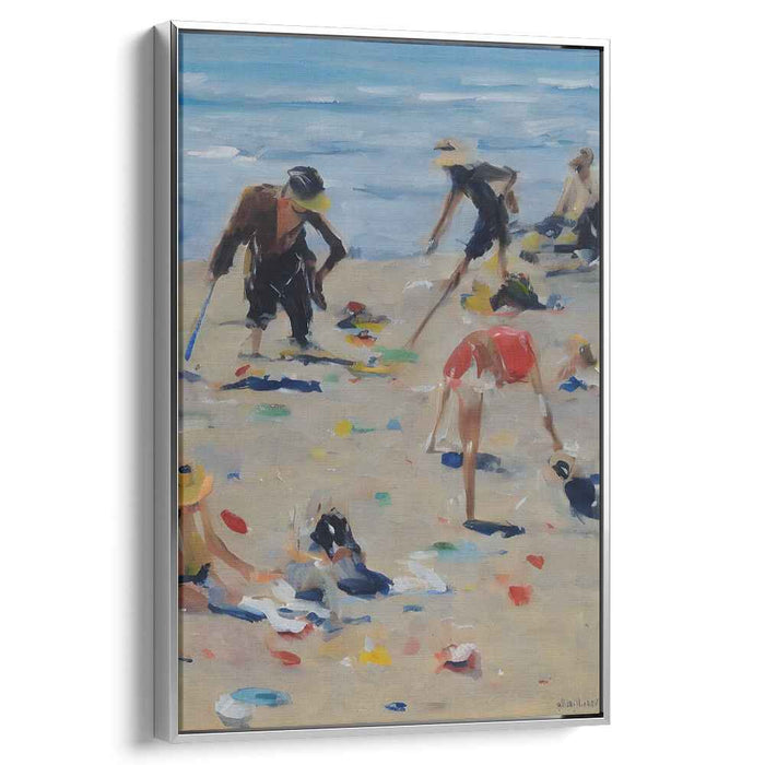 Beachcombers' Palette: A Summer's Day Exploration Canvas Art