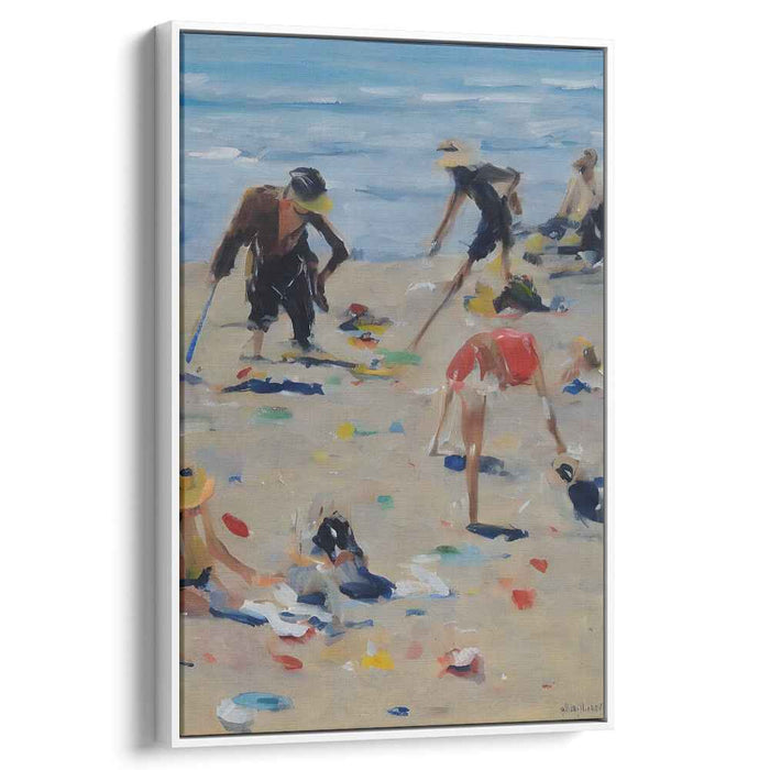 Beachcombers' Palette: A Summer's Day Exploration Canvas Art