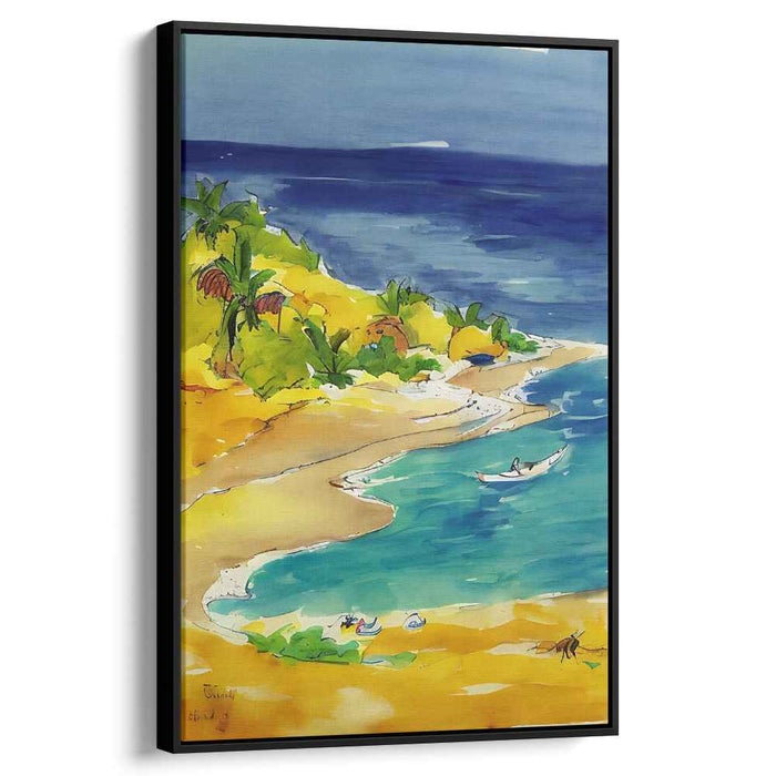 Tidepool Tranquility: Watercolor Coastal Paradise Canvas Art Print
