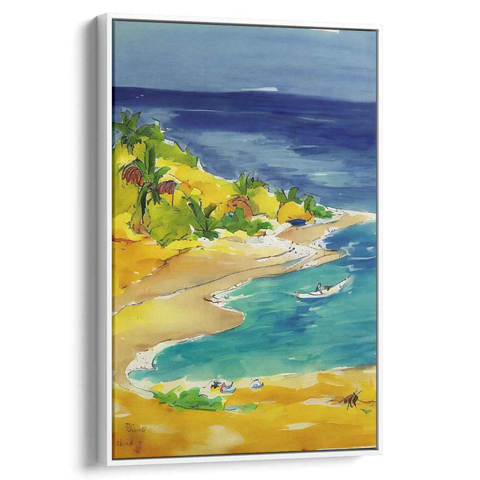 Tidepool Tranquility: Watercolor Coastal Paradise Canvas Art Print