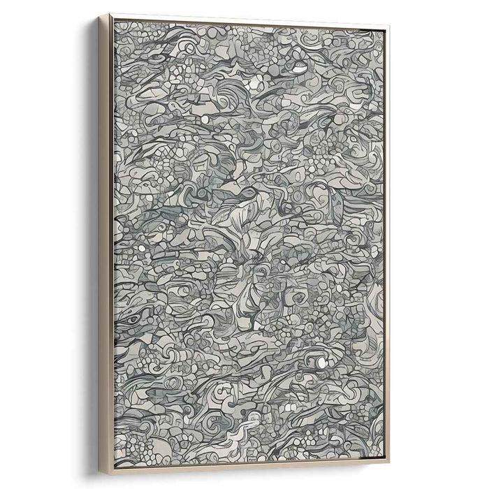 Inkblot Symphony: Monochromatic Abstract Expressionist Canvas Art Print