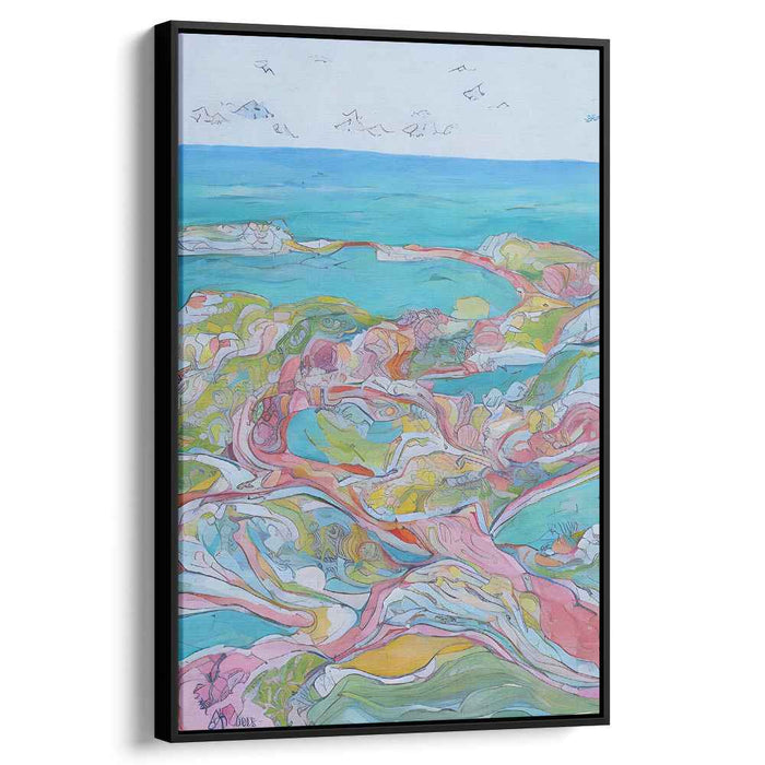 Coastal Dreamscape Abstract Canvas Art: Coastal Dreamscape Abstract Canvas Art