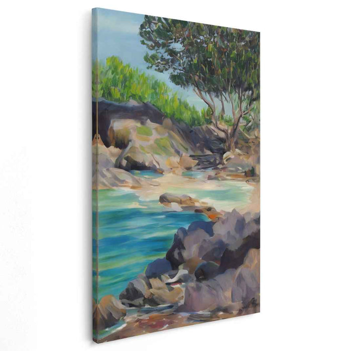 Serenity Creek: A Tranquil Landscape Canvas Art