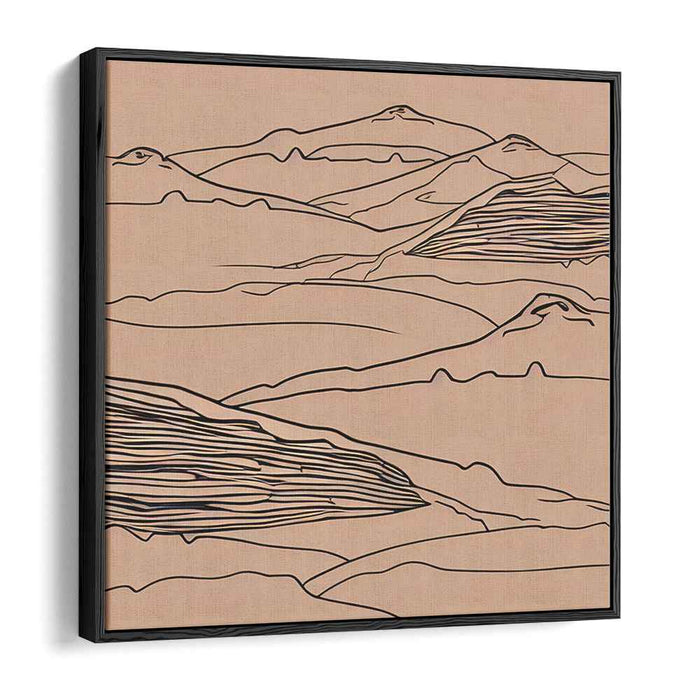 Peak Line Art: Minimalist Mountain Landscape Canvas Art Print