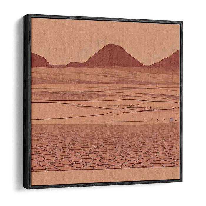 Earth's Embrace Tapestry: Expansive Terracotta Landscape Canvas Art Print