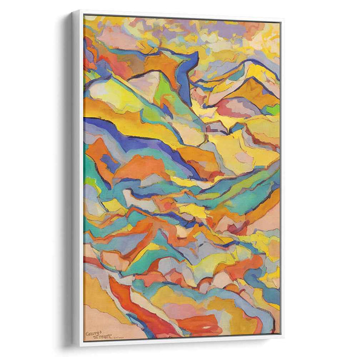 Colorful Cascades: Abstract Landscape Canvas Art