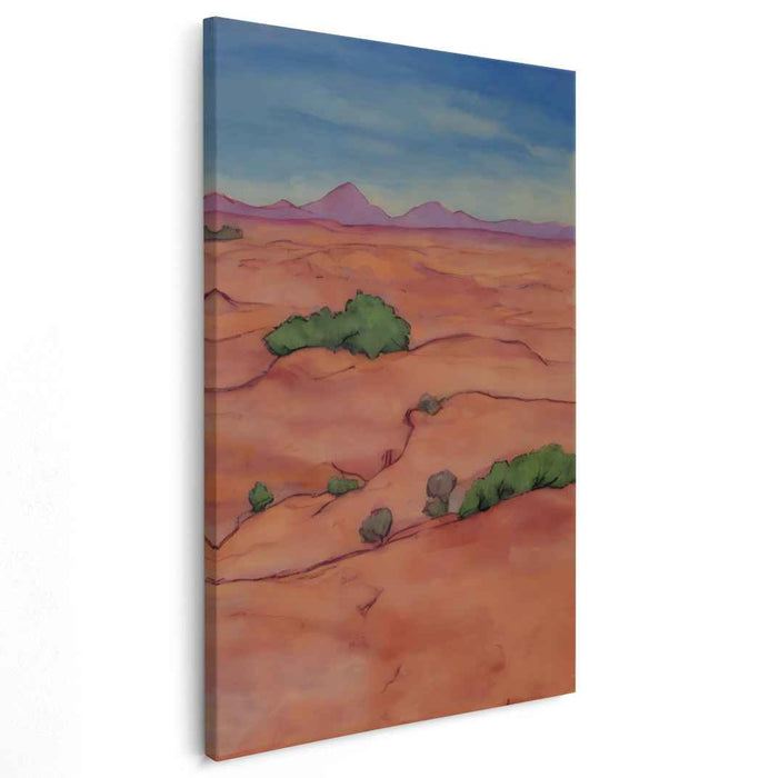 Ephemeral Dusk Serenity: Tranquil Sunset Landscape Canvas Art