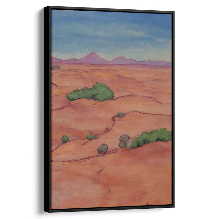 Ephemeral Dusk Serenity: Tranquil Sunset Landscape Canvas Art