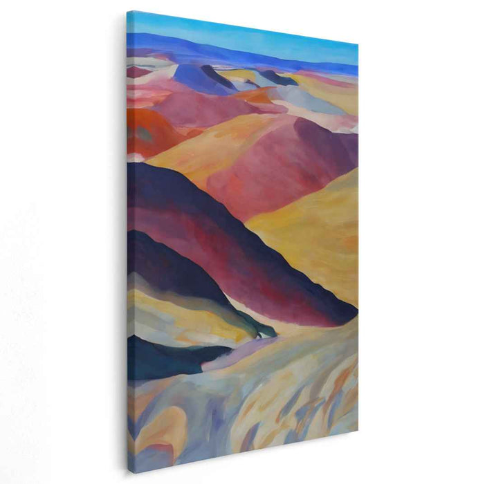 Serenity Dunes: Colorful Abstract Landscape Canvas Art