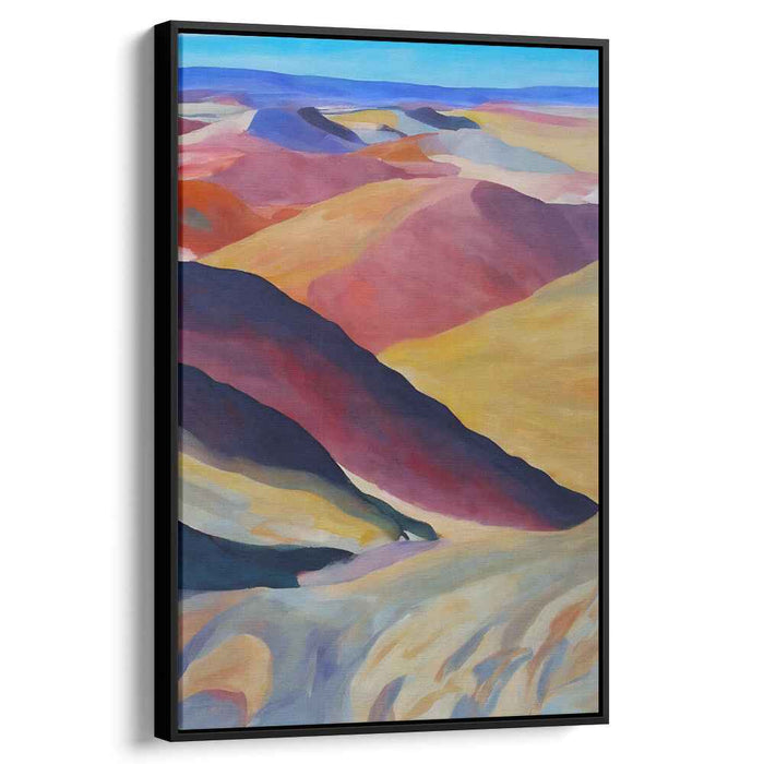 Serenity Dunes: Colorful Abstract Landscape Canvas Art