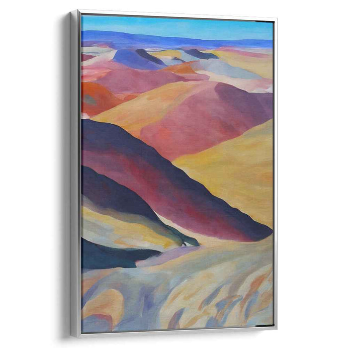 Serenity Dunes: Colorful Abstract Landscape Canvas Art