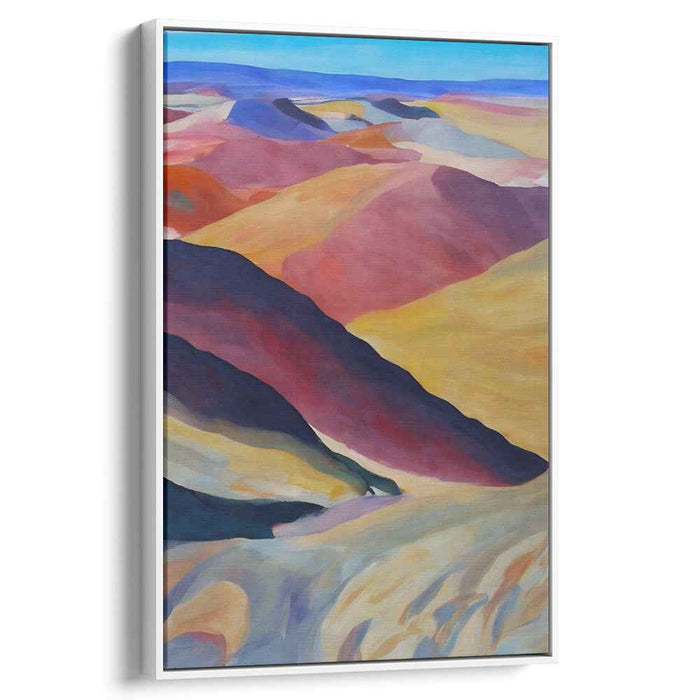 Serenity Dunes: Colorful Abstract Landscape Canvas Art