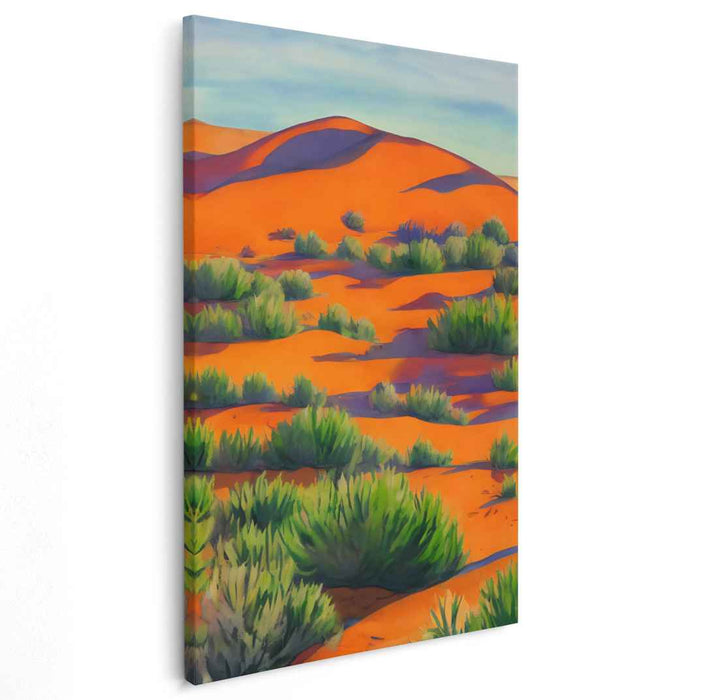 Chromatic Jungle Whispers: Vibrant Nature's Palette in Orange and Green