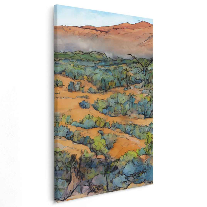 Elevation Echoes: Majestic Mountain Landscape Canvas Art Print