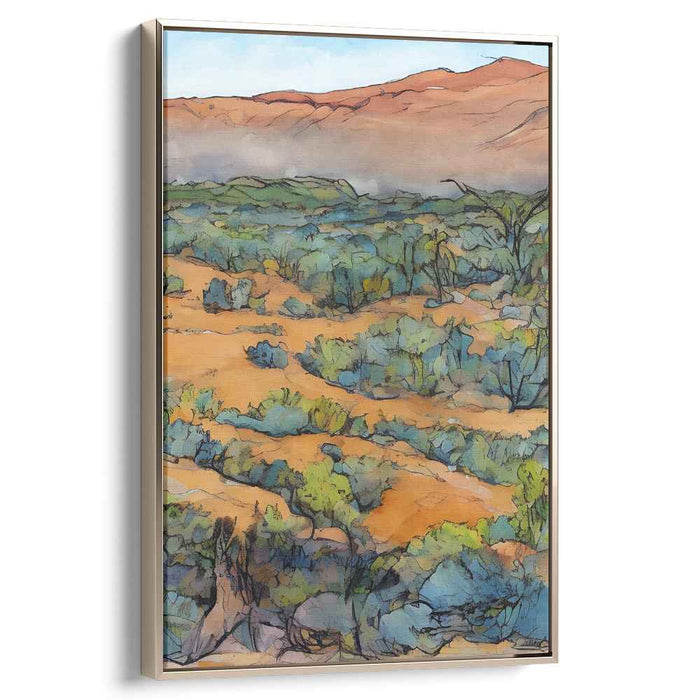 Elevation Echoes: Majestic Mountain Landscape Canvas Art Print