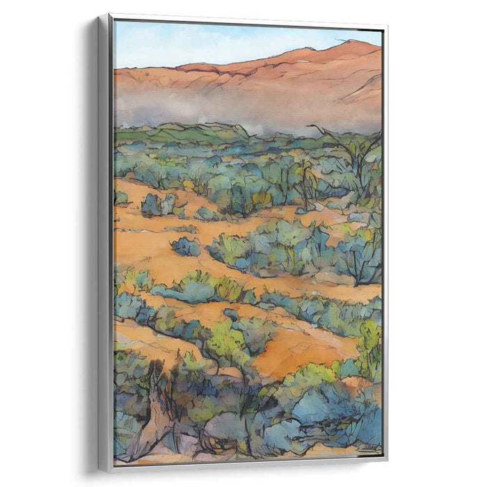 Elevation Echoes: Majestic Mountain Landscape Canvas Art Print