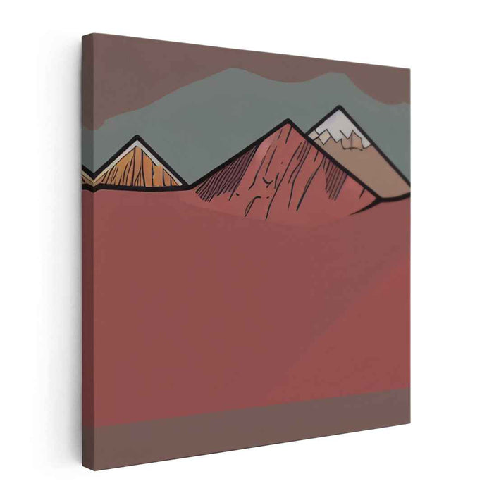 Earthen Abstract Terrain: Abstract Earthy Landscape Canvas Art