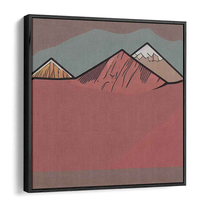Earthen Abstract Terrain: Abstract Earthy Landscape Canvas Art