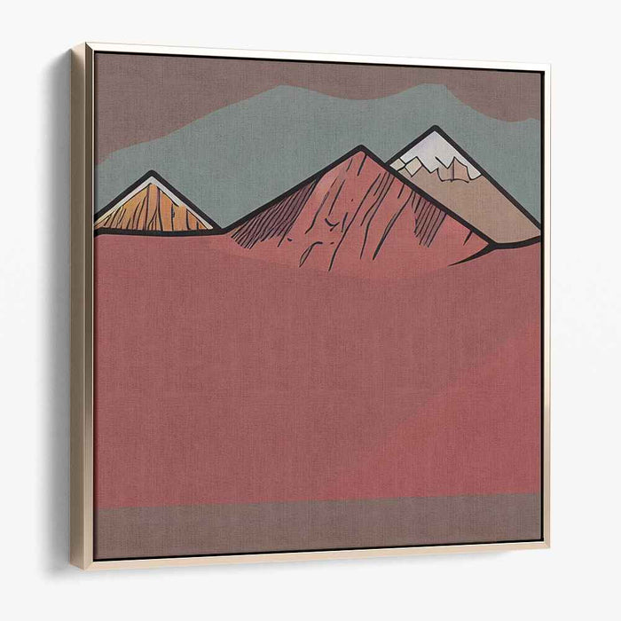 Earthen Abstract Terrain: Abstract Earthy Landscape Canvas Art