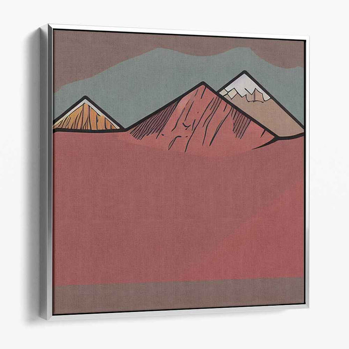 Earthen Abstract Terrain: Abstract Earthy Landscape Canvas Art