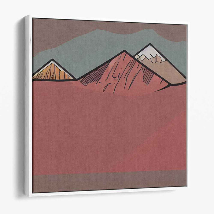 Earthen Abstract Terrain: Abstract Earthy Landscape Canvas Art
