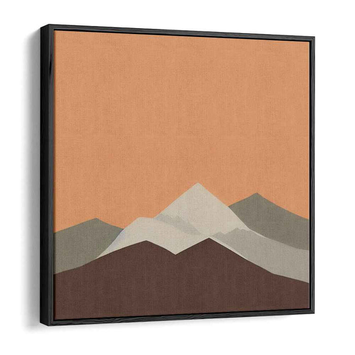 Zen Summit: Minimalist Mountain Landscape Canvas Art Print