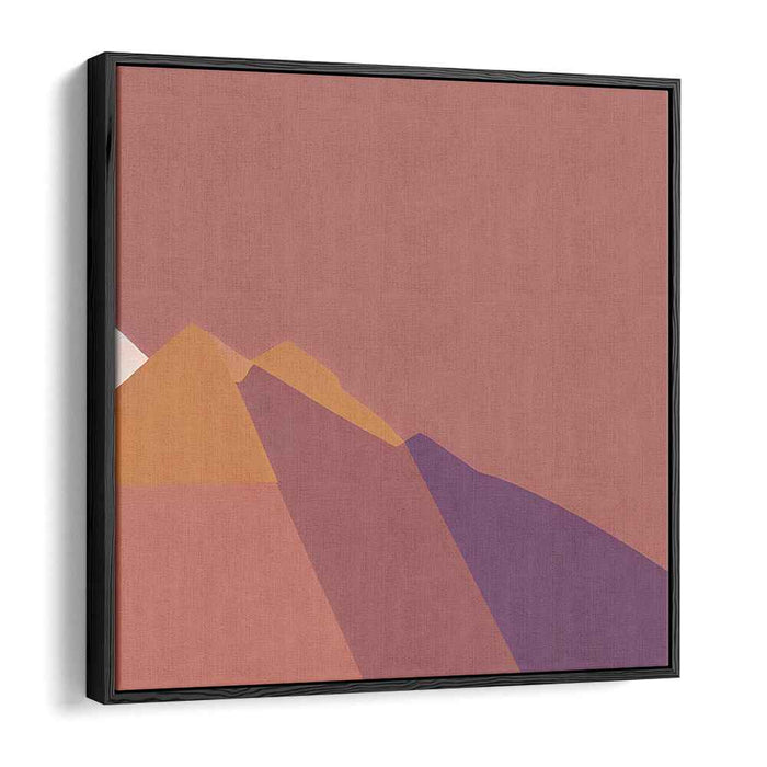 Whispers Of Heights: Minimalist Mountain Landscape Canvas Art