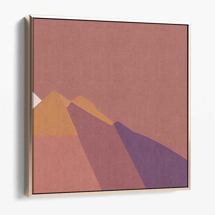 Whispers Of Heights: Minimalist Mountain Landscape Canvas Art