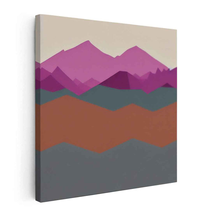 Slope Study: Modern Minimalist Mountain Landscape Canvas Art