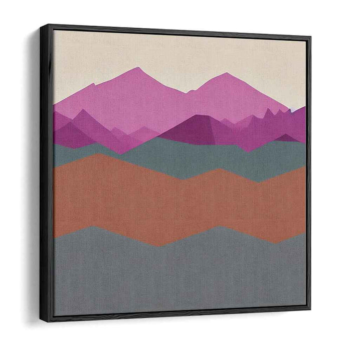 Slope Study: Modern Minimalist Mountain Landscape Canvas Art