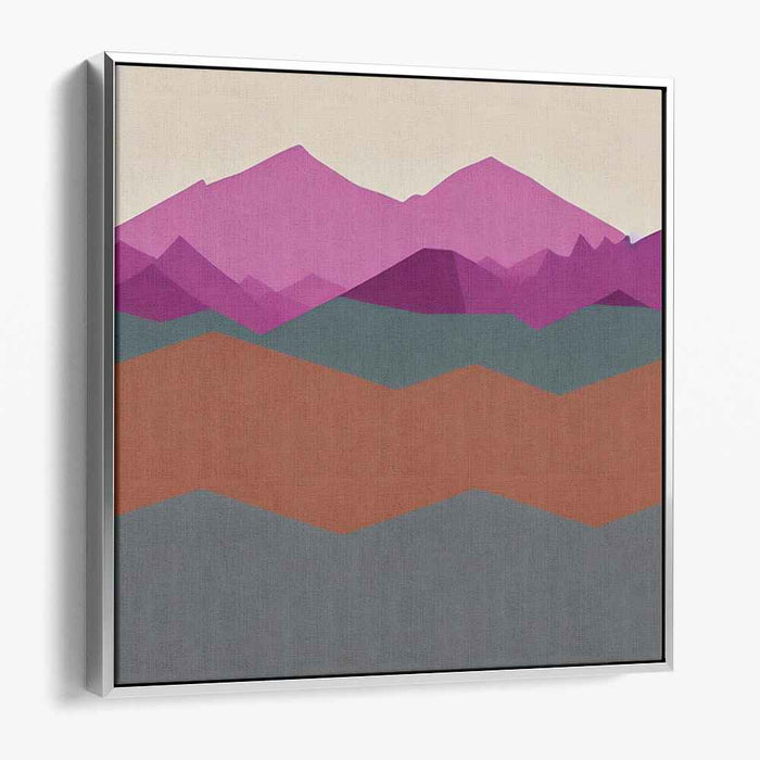 Slope Study: Modern Minimalist Mountain Landscape Canvas Art