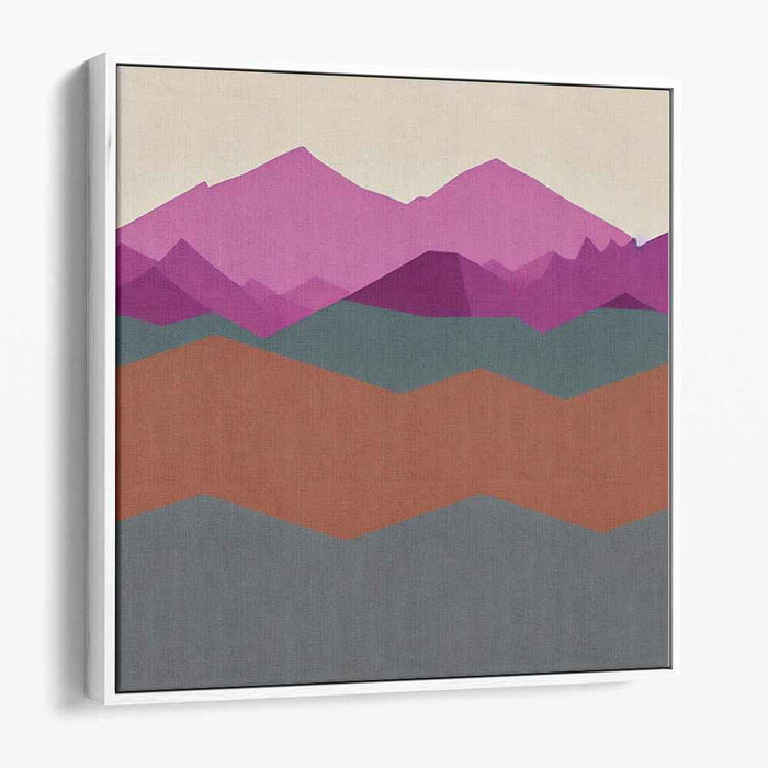 Slope Study: Modern Minimalist Mountain Landscape Canvas Art