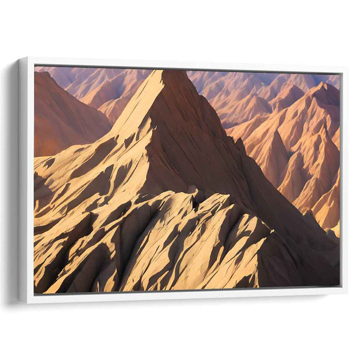 Peak Radiance: Sunlit Mountain Peaks Canvas Art Print