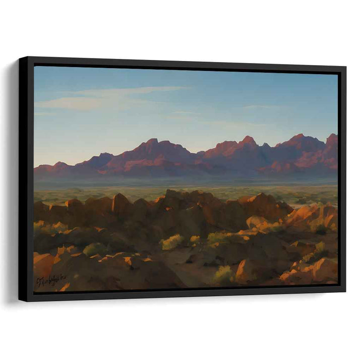 Ethereal Summit Mirage: Majestic Mountain Landscape Canvas Art Print