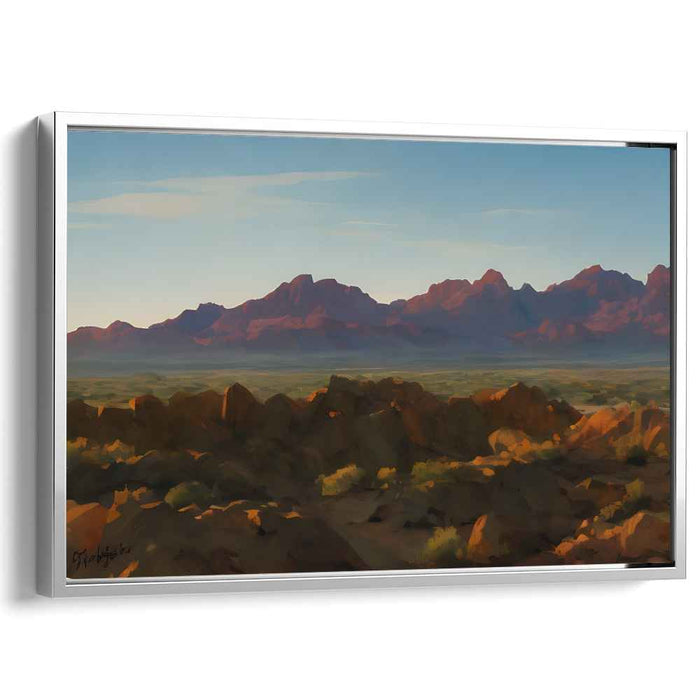 Ethereal Summit Mirage: Majestic Mountain Landscape Canvas Art Print