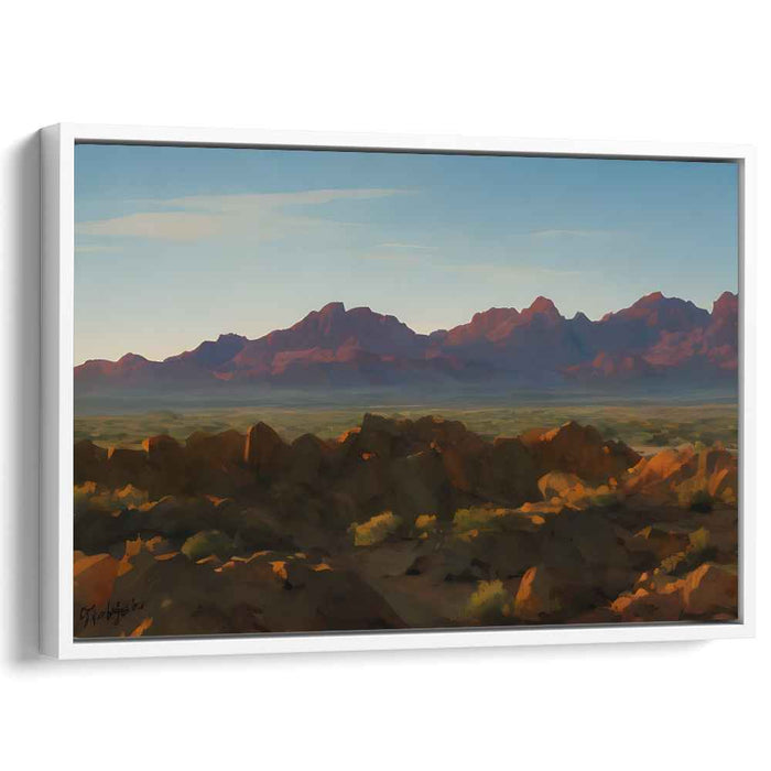 Ethereal Summit Mirage: Majestic Mountain Landscape Canvas Art Print