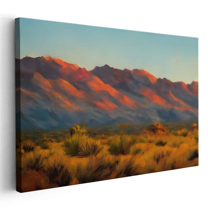 Ethereal Summit Odyssey: Majestic Mountain Landscape Canvas Art