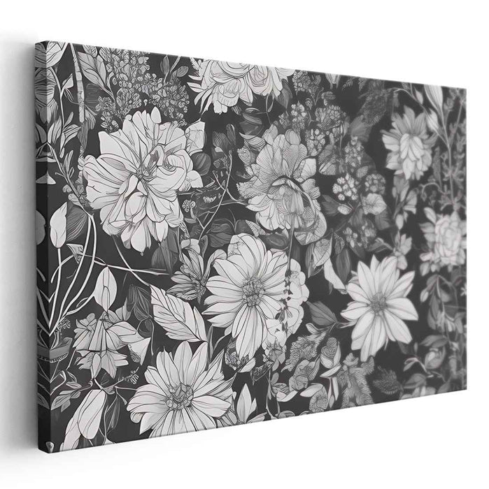 Botanical Zenith: Serene Floral Elegance Canvas Art