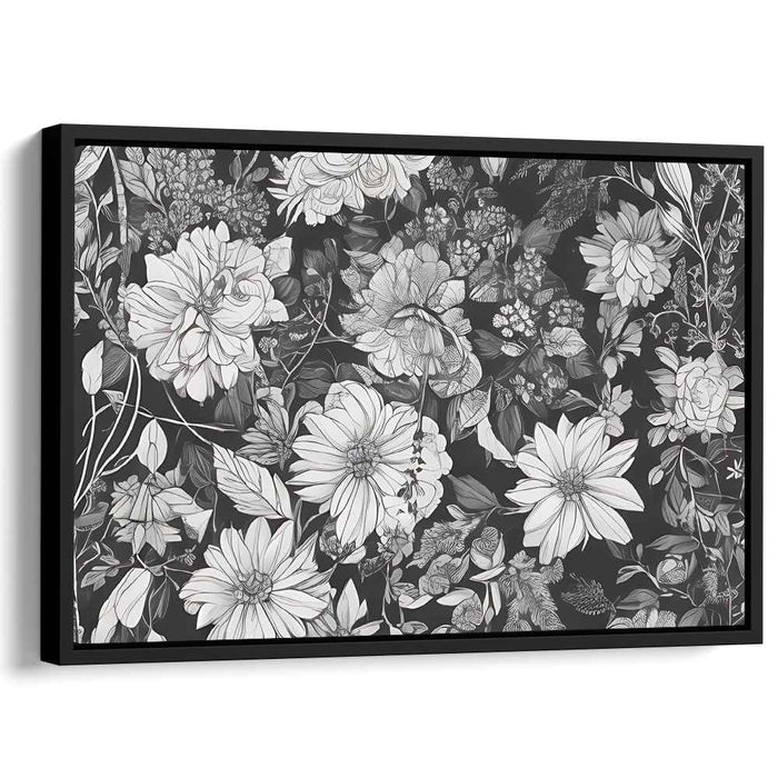 Botanical Zenith: Serene Floral Elegance Canvas Art