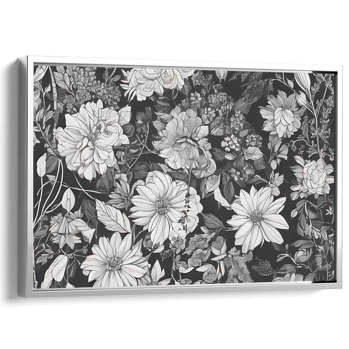 Botanical Zenith: Serene Floral Elegance Canvas Art