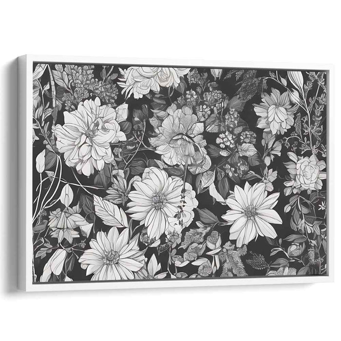 Botanical Zenith: Serene Floral Elegance Canvas Art