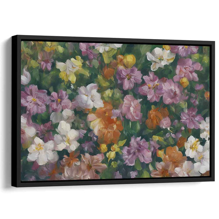 Springtime Garden: Lush Floral Impressionist Canvas Art Print