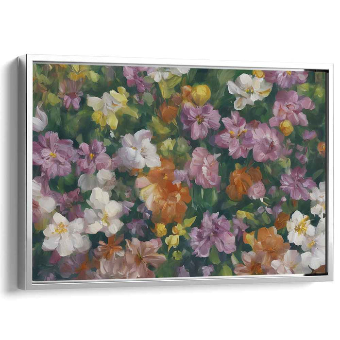 Springtime Garden: Lush Floral Impressionist Canvas Art Print