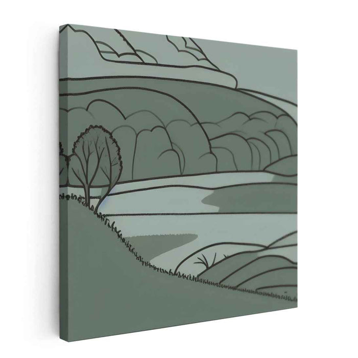 Nature's Silent Poetry: Tranquil Landscape Canvas Art