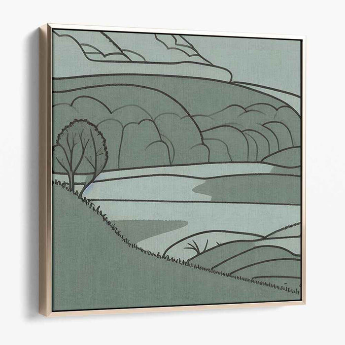 Nature's Silent Poetry: Tranquil Landscape Canvas Art