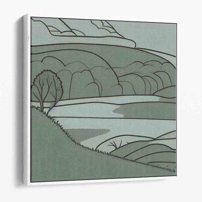 Nature's Silent Poetry: Tranquil Landscape Canvas Art
