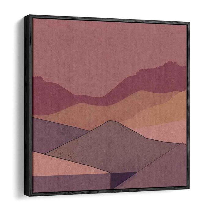 Clay Terrain Study: Minimalist Terracotta Landscape Canvas Art Print
