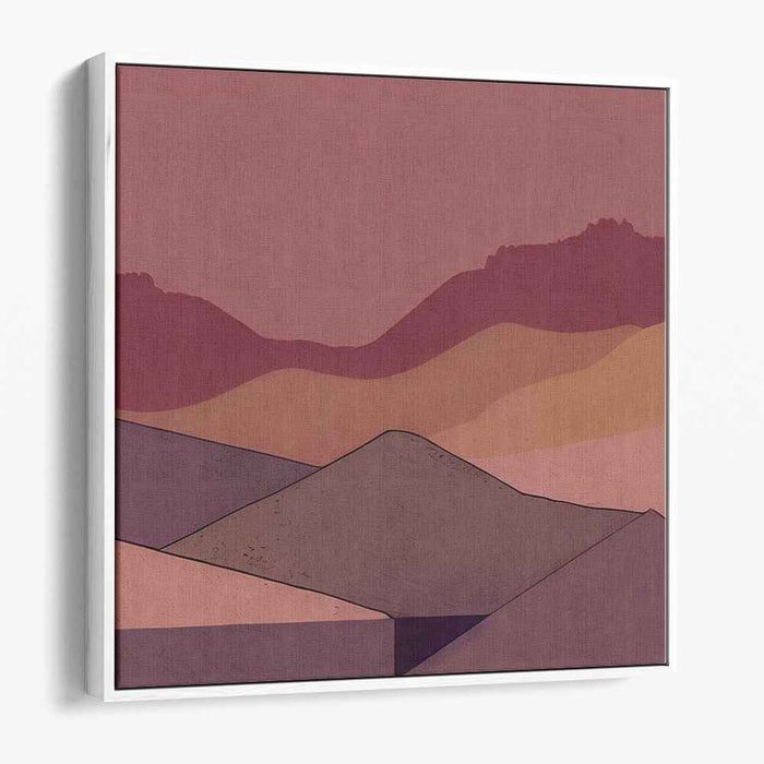 Clay Terrain Study: Minimalist Terracotta Landscape Canvas Art Print