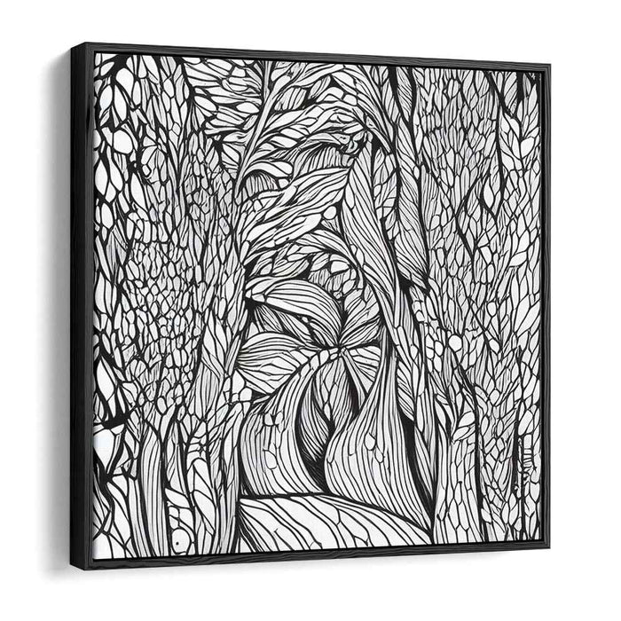 Whispering Veins in Bloom: Organic Patterns Canvas Art Print