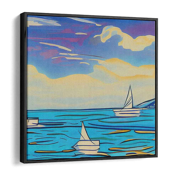 Serene Sailboats: Dreamy Coastal Canvas Art Print